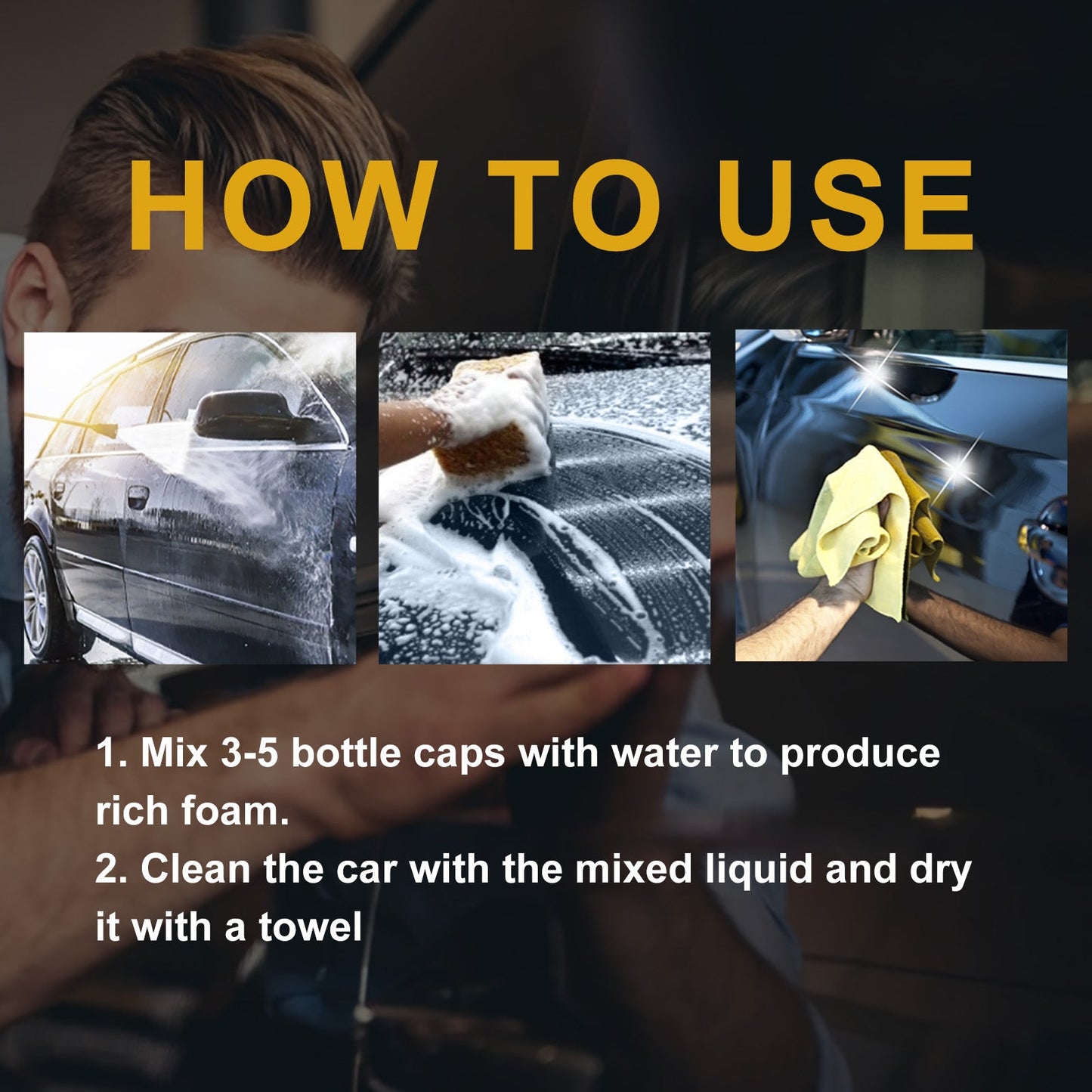 High Concentration Foam Car Cleaner, Deep Cleaning Vehicle Paint Dirt Maintenance Retreader